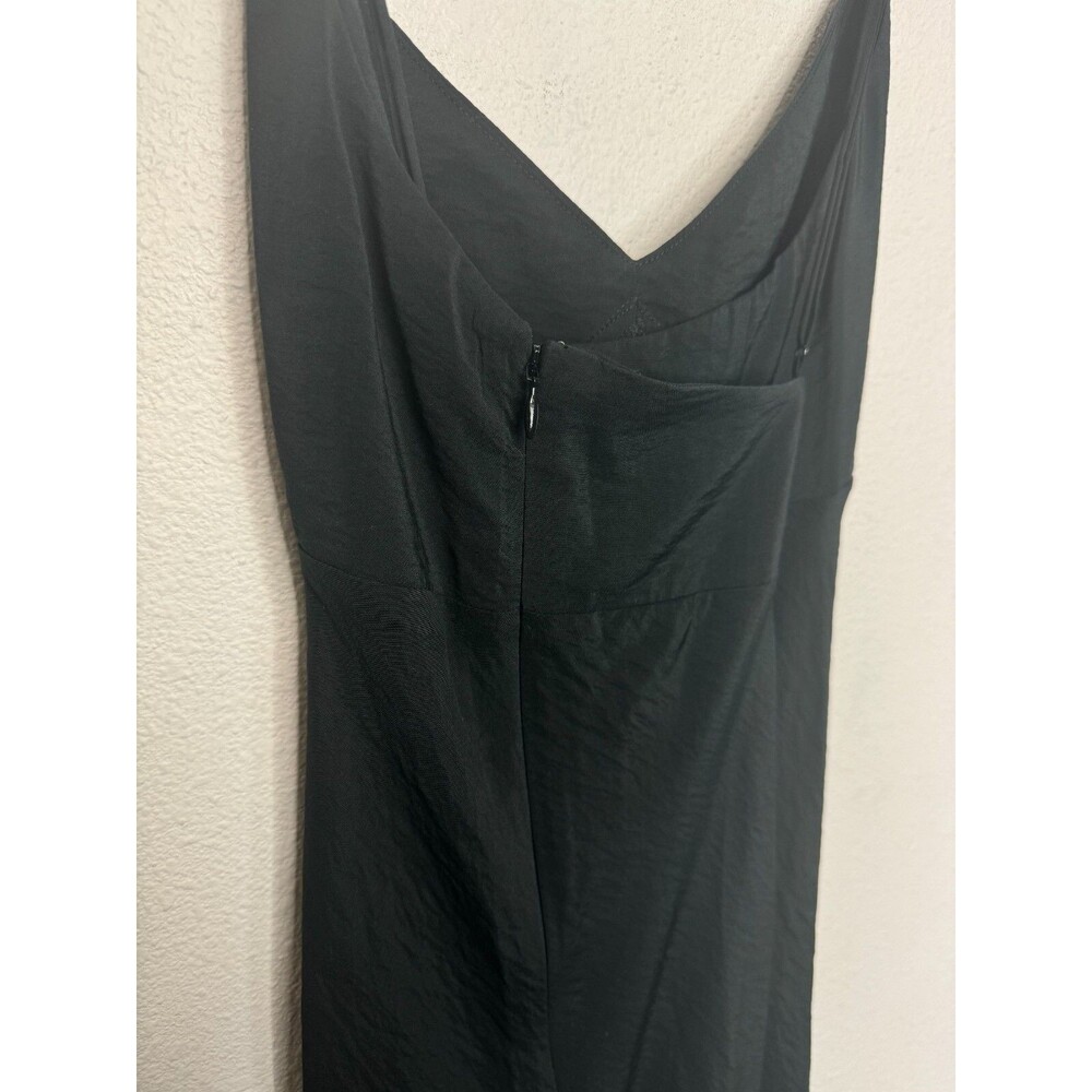 Madewell Size 8 Layton Midi Slip Dress Black Cami Strappy Criss Cross Back NWT - Picture 13 of 16